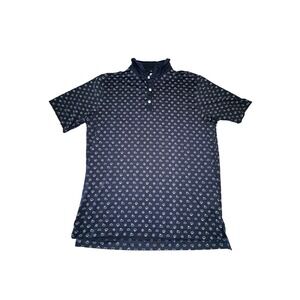 FootJoy Polo Shirt Mens Medium Blue Weather Tour Issue Golf Athletic Performance